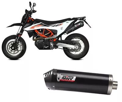 Exhaust Terminal MIVV OVAL Nero+WITH CARBON CAP For KTM 690 SMC R 2020 > 2022 • $328.06